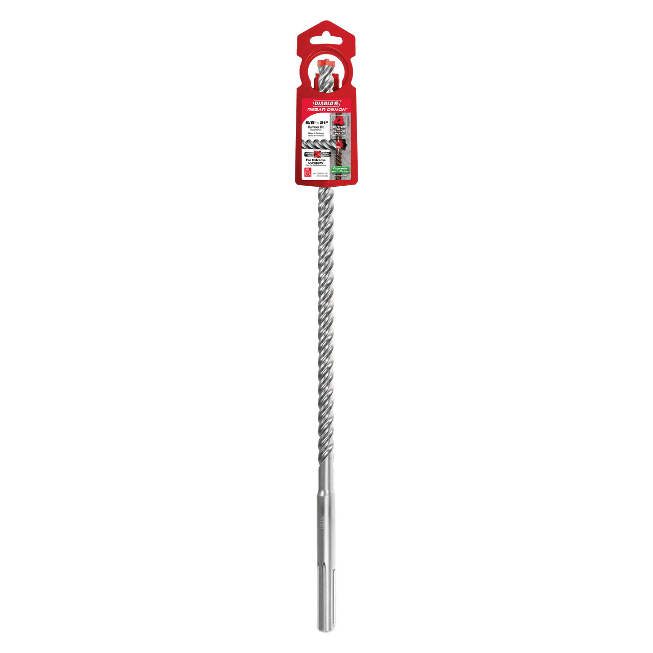 Diablo DMAMX1100 5/8 in. x 16 in. x 21 in. Rebar Demon SDS-Max 4-Cutter Full Carbide Head Hammer Drill Bit