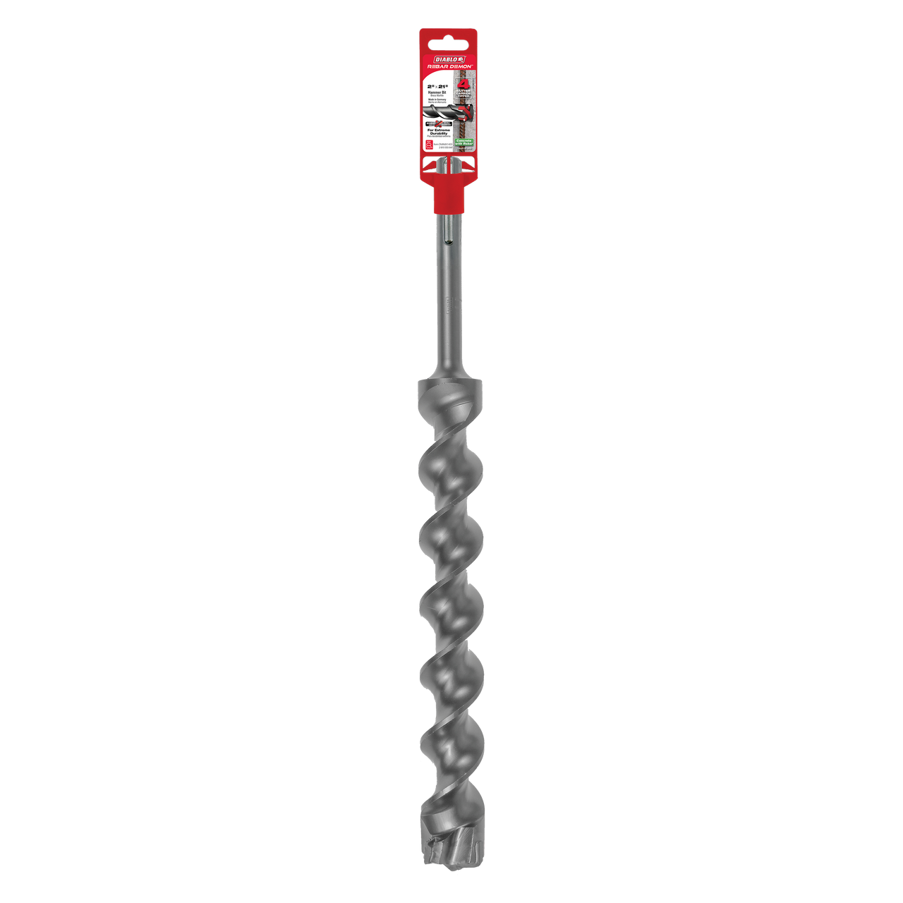 Diablo DMAMX1400 2 in. x 16 in. x 21 in. Rebar Demon SDS-Max 4-Cutter Carbide-Tipped Hammer Drill Bit