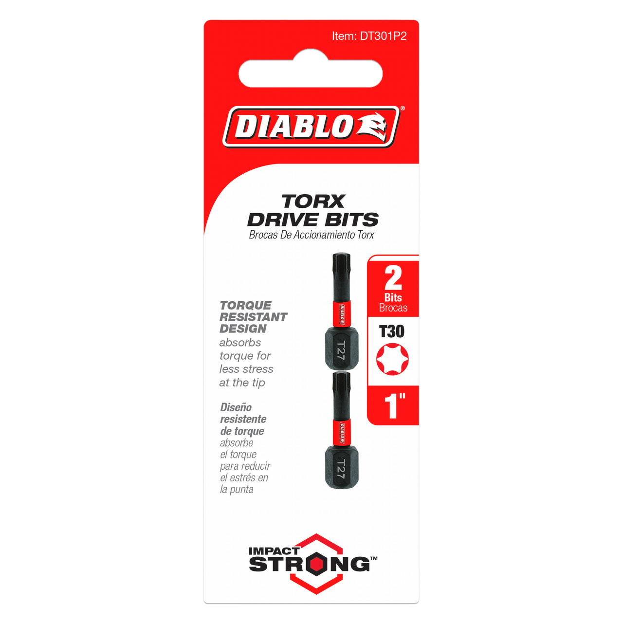 Diablo DT301P2 1 in. #30 Torx Drive Bits (2-Pack)