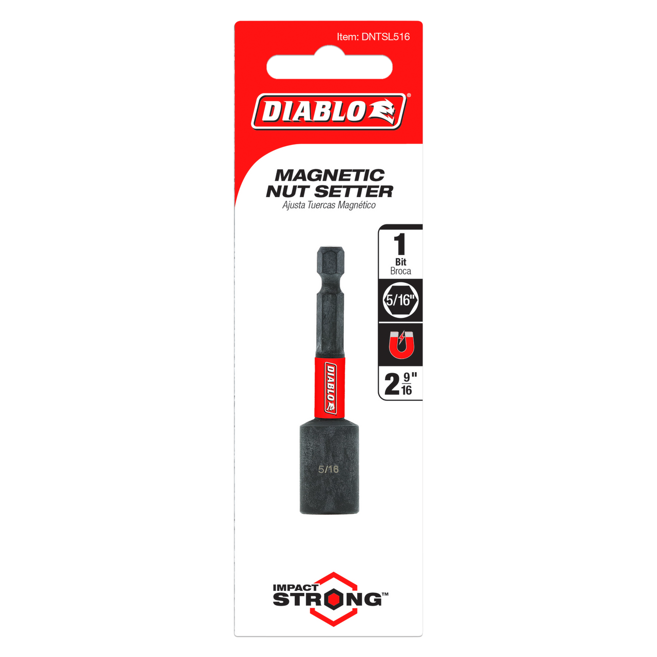 Diablo DNTSL516 5/16 in. x 2-9/16 in. Magnetic Nut Setter