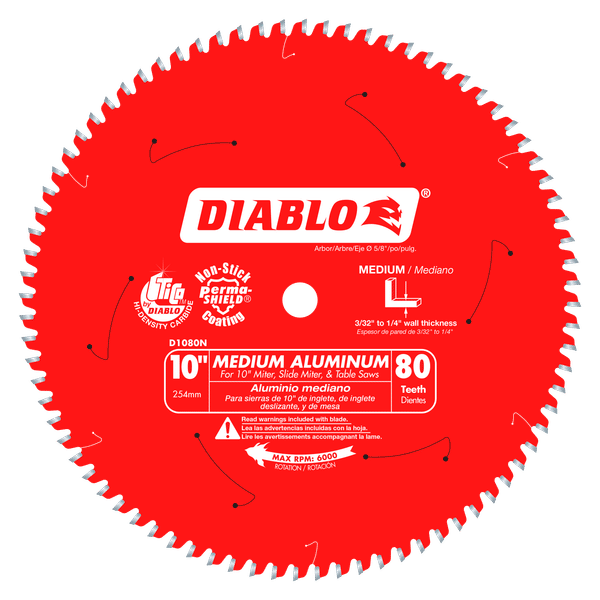 Diablo 10 inch, 80-Teeth Saw Blade - D1080N