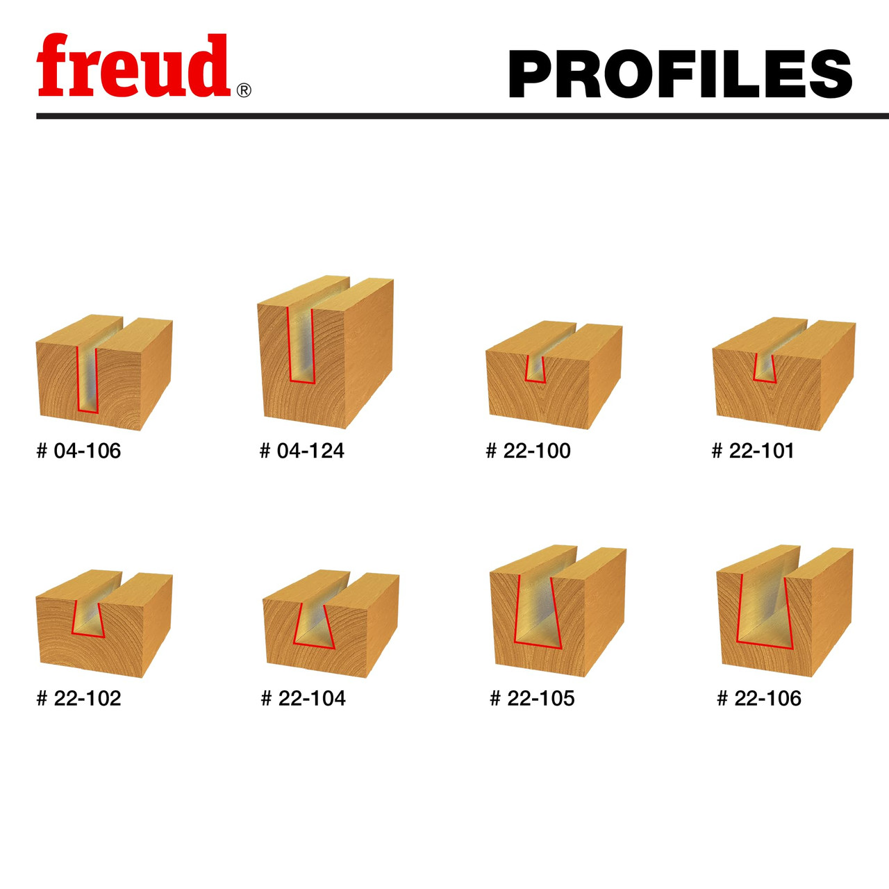 Freud 96-100 8 Piece Bit Sets for Incra Jig