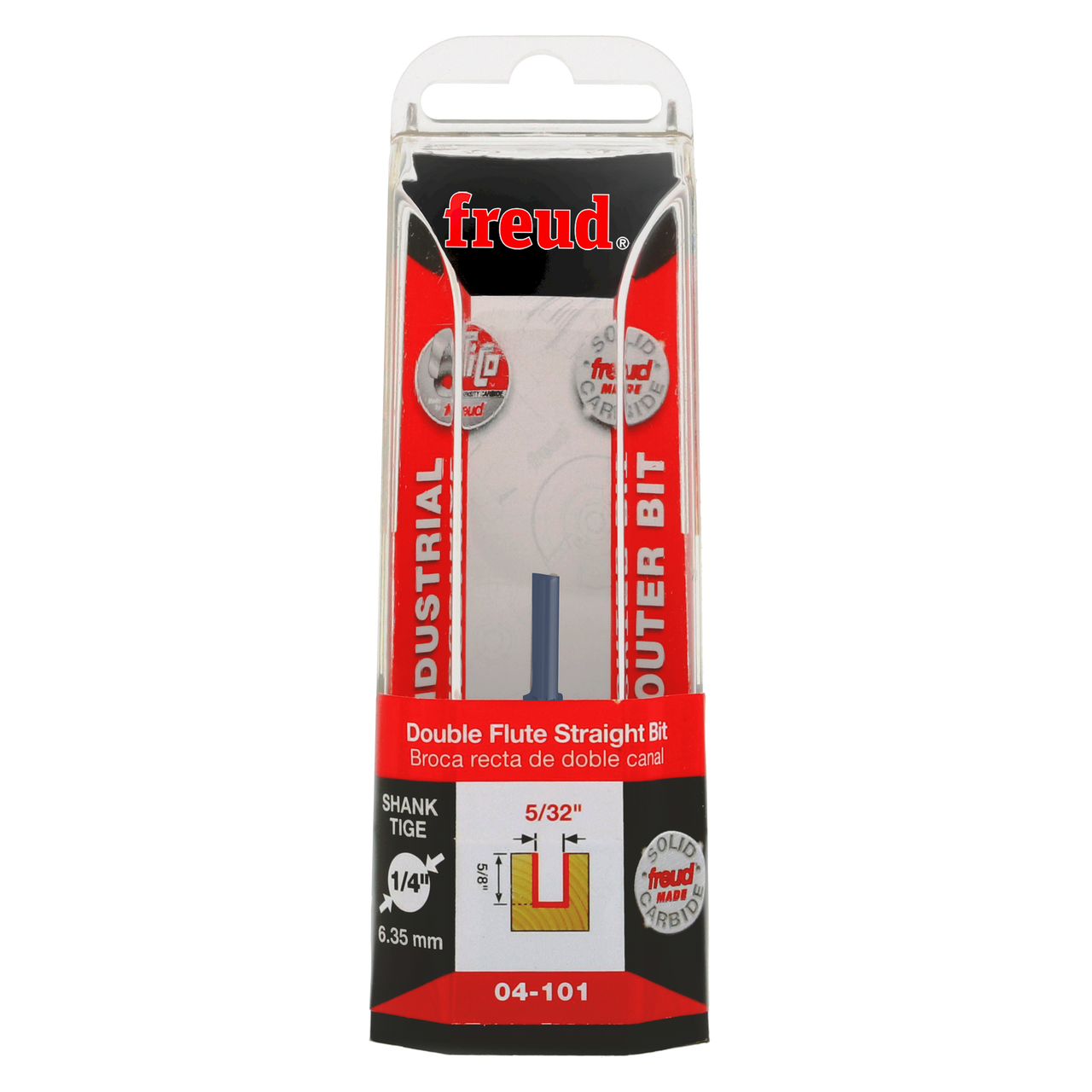 Freud 04-101 5/32" (Dia.) Double Flute Straight Bit