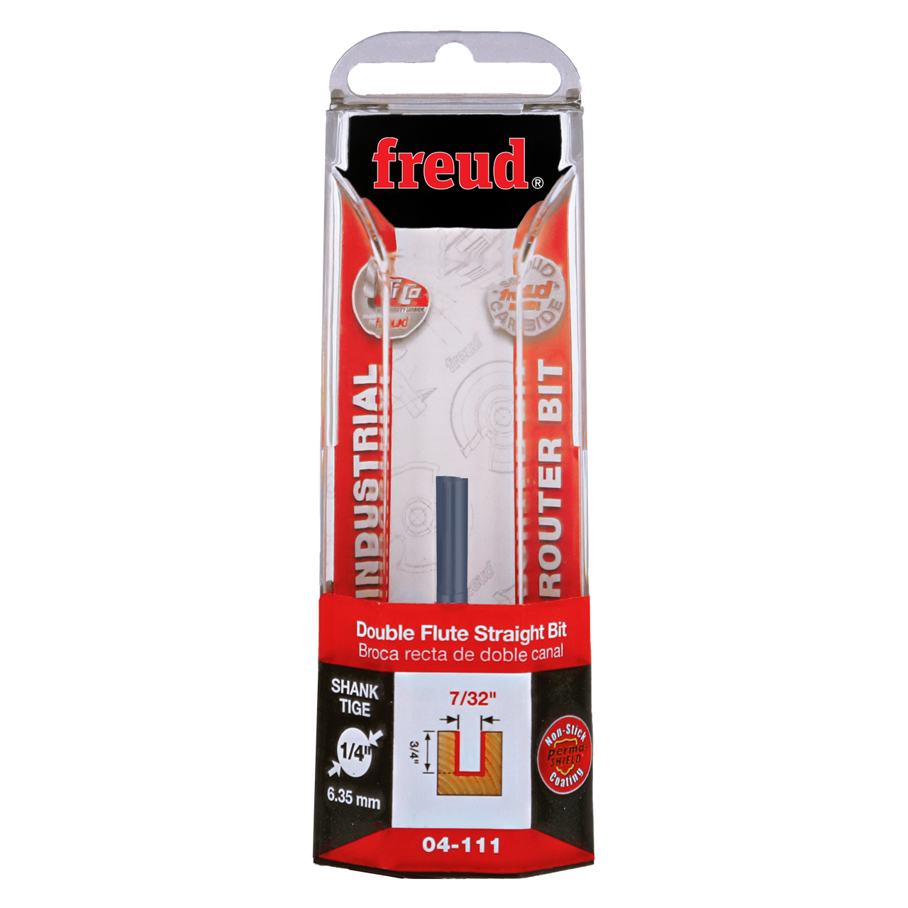 Freud 04-111 7/32" (Dia.) Double Flute Straight Bit