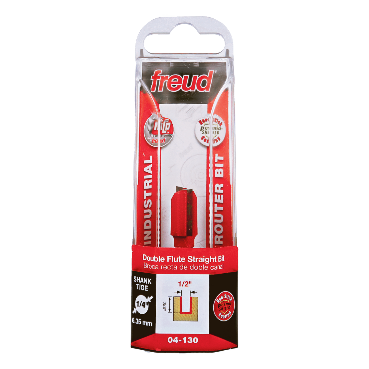 Freud 04-130 1/2" (Dia.) Double Flute Straight Bit