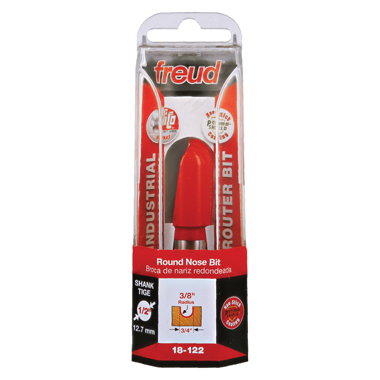 Freud 18-102 Round Nose Router Bit - 3/32 Radius, 1/4 Shank For Woodworking