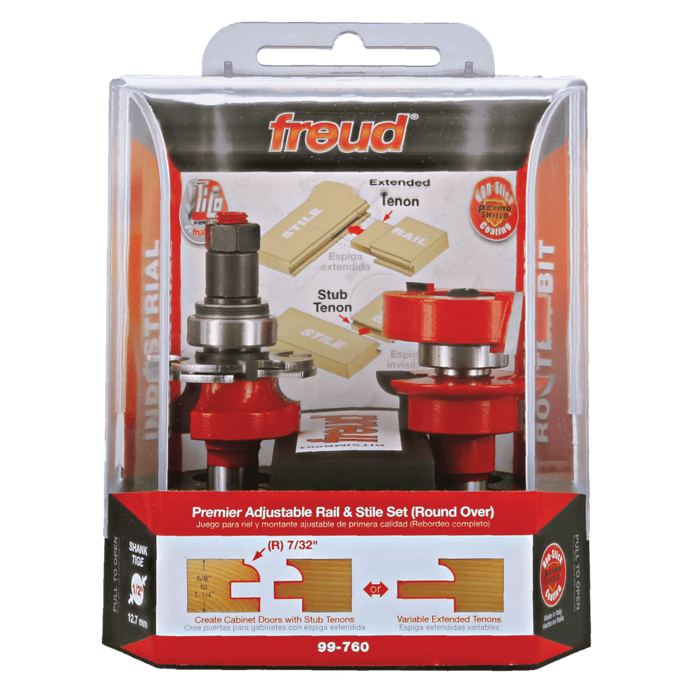 Freud 99-760 1-11/16" (Dia.) Premier Adjustable Rail & Stile Bit - Round Over