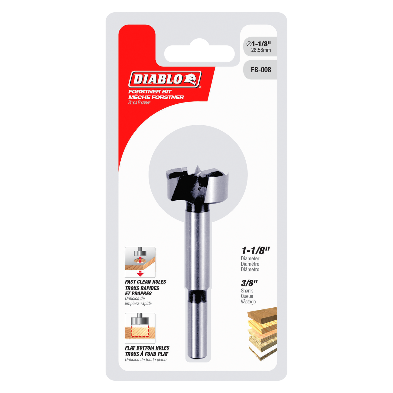 Diablo FB-008 1-1/8 in. Forstner Bit
