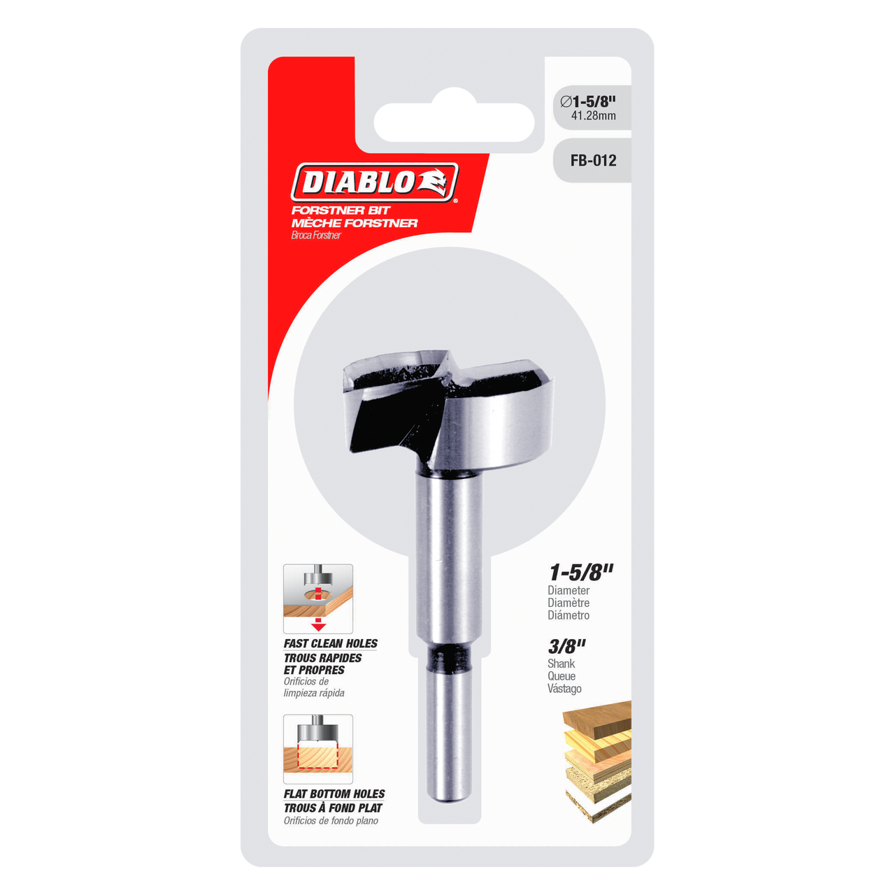 Diablo FB-012 1-5/8 in. Forstner Bit