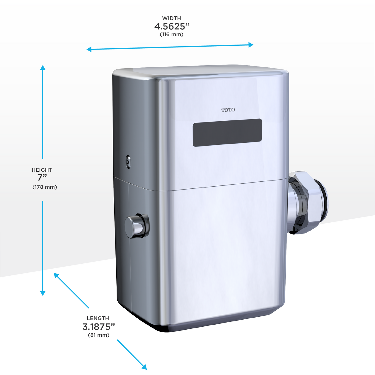 Toto Ecopower Touchless 1.6 GPF Toilet Flush Valve, Polished Chrome - TET1GB#CP