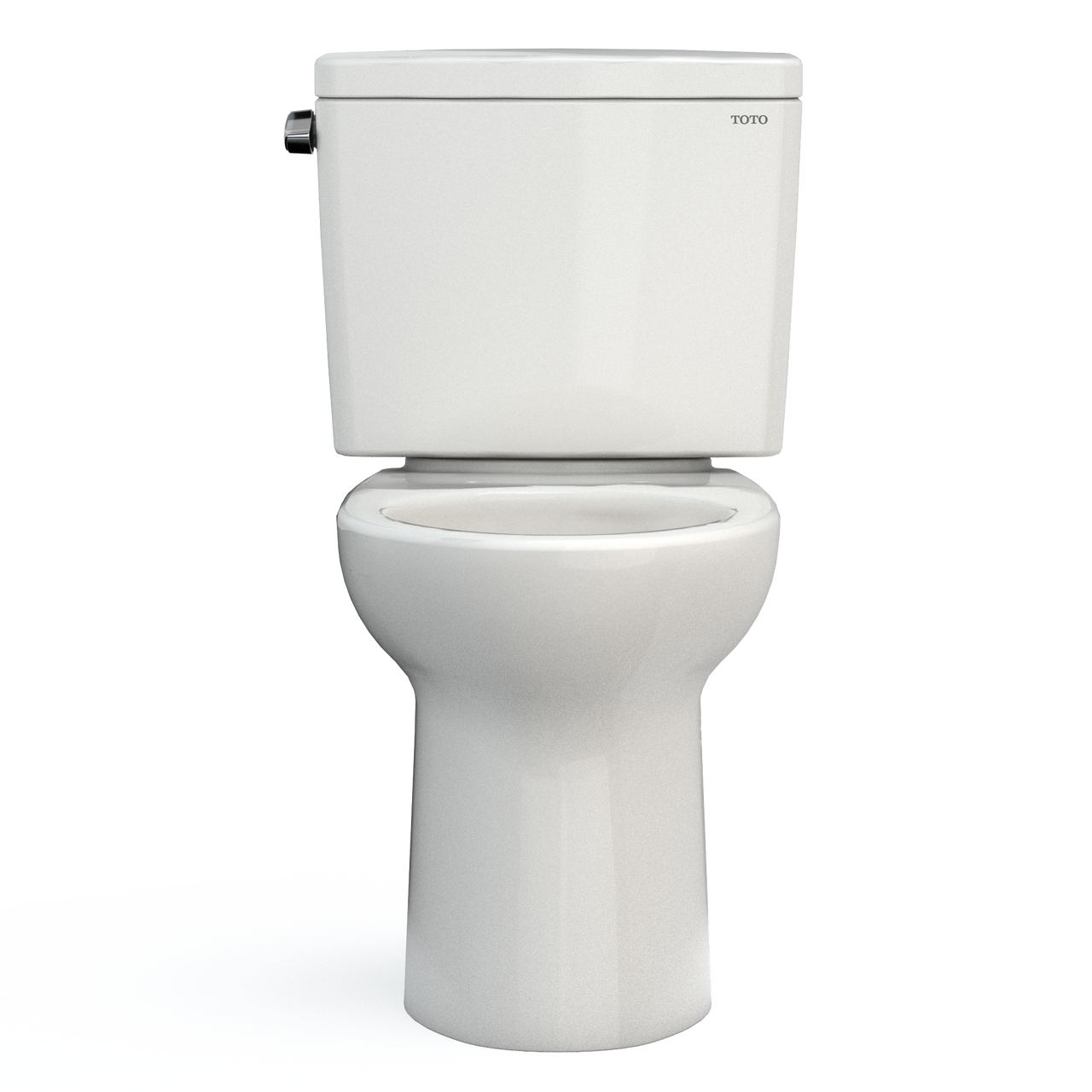 Toto Drake Two Piece Elongated Tornado Flush Toilet with CEFIONTECT 1.6 GPF Less Seat in Colonial White