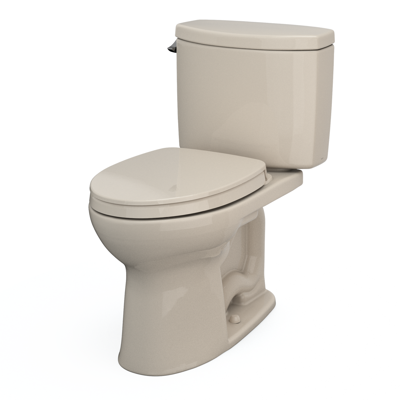 Toto Drake II Two Piece Elongated Auto Flush Washlet+ Ready Universal Height Toilet with CEFIONTECT 1.28 GPF with SS124 SoftClose Seat in Bone