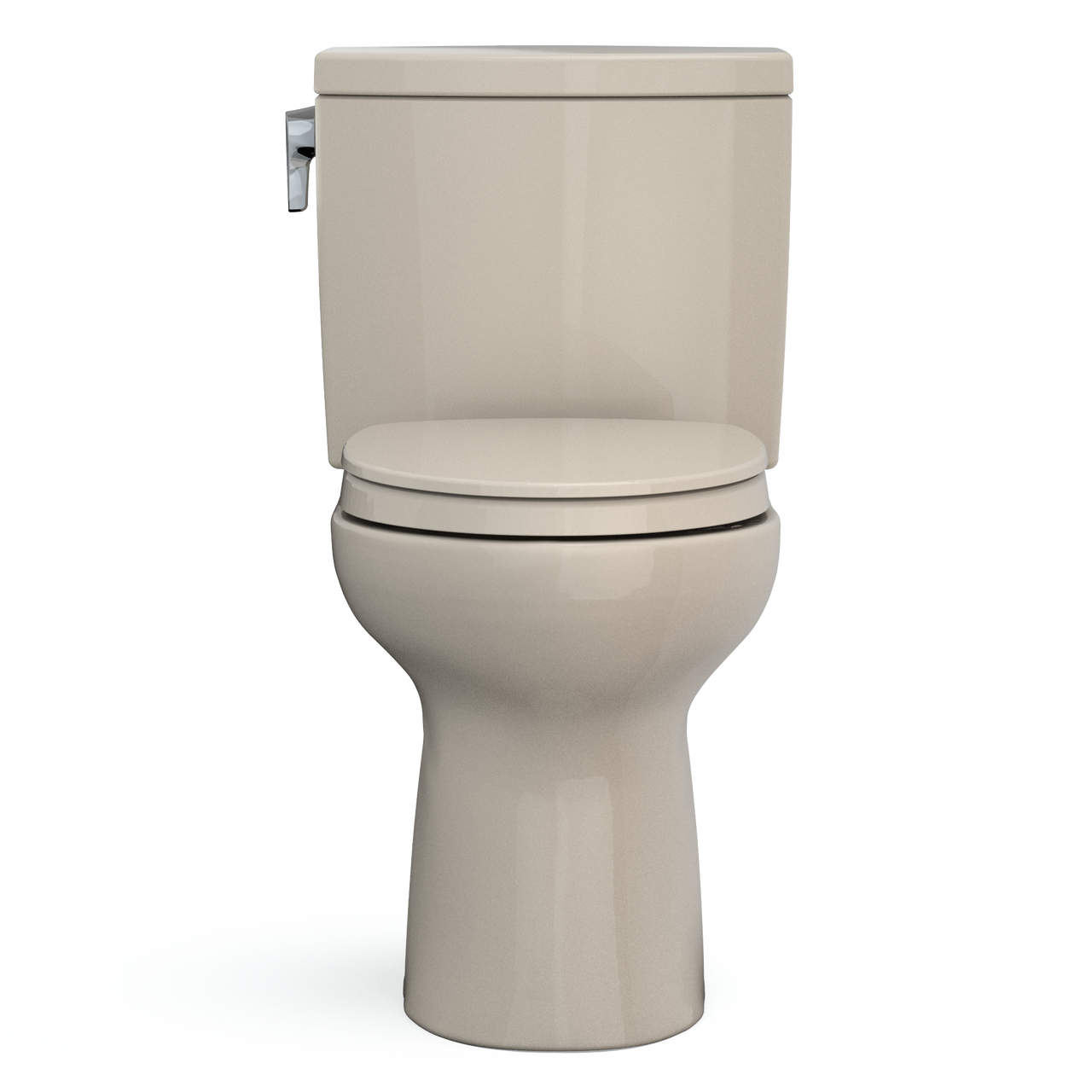 Toto Drake II Two Piece Elongated Auto Flush Washlet+ Ready Universal Height Toilet with CEFIONTECT 1.0 GPF with SS124 SoftClose Seat in Bone