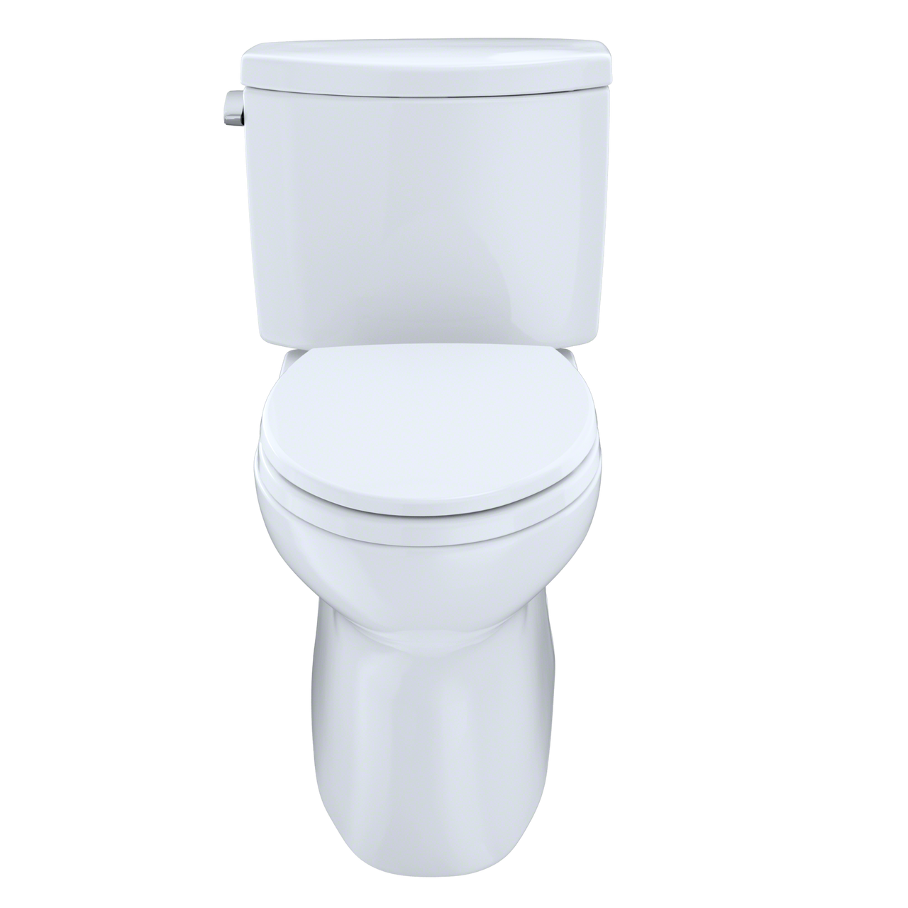 Toto Vespin II Two Piece Elongated Universal Height Toilet with CEFIONTECT 1.28 GPF Less Seat in Cotton White