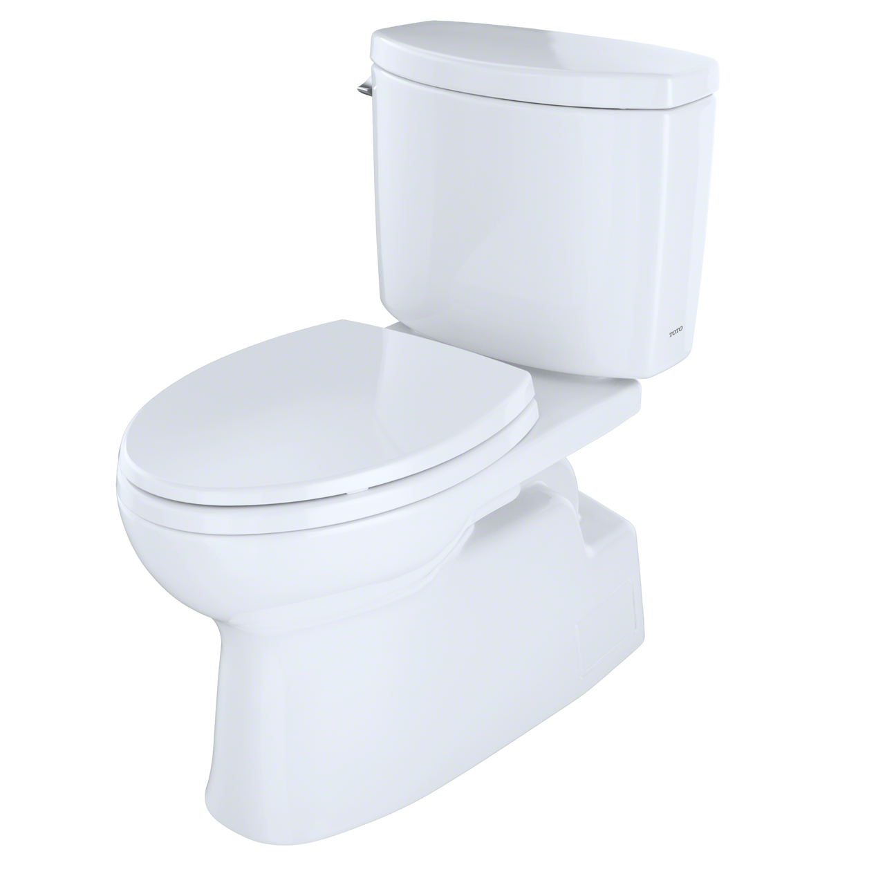 Toto Vespin II Two Piece Elongated Universal Height Toilet with CEFIONTECT 1.28 GPF Less Seat in Cotton White