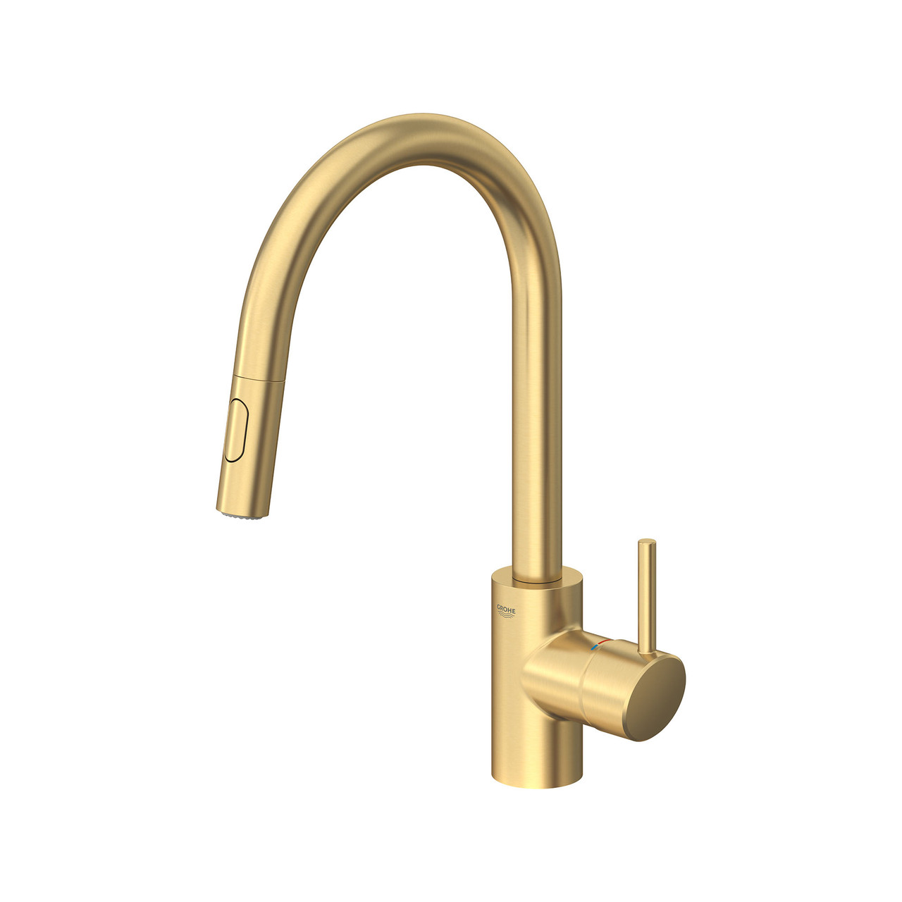 Grohe Concetto 32665GN3 Concetto Single-Handle Pull-Down Kitchen Faucet Dual Spray 1.75 GPM in Grohe Brushed Cool Sunrise