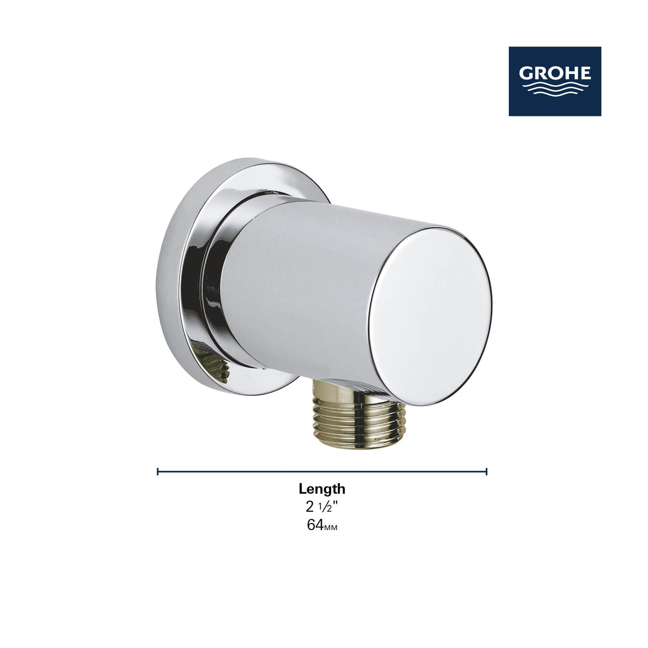 Grohe Rainshower 266352430 Wall Union in Matte Black