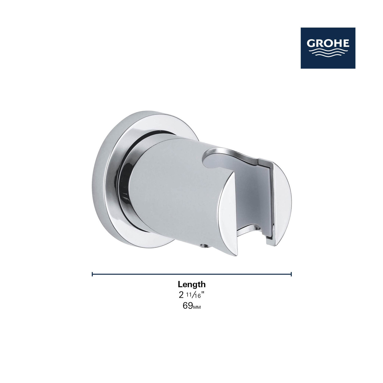 Grohe Rainshower 270742430 Wall Mount Hand Shower Holder in Matte Black