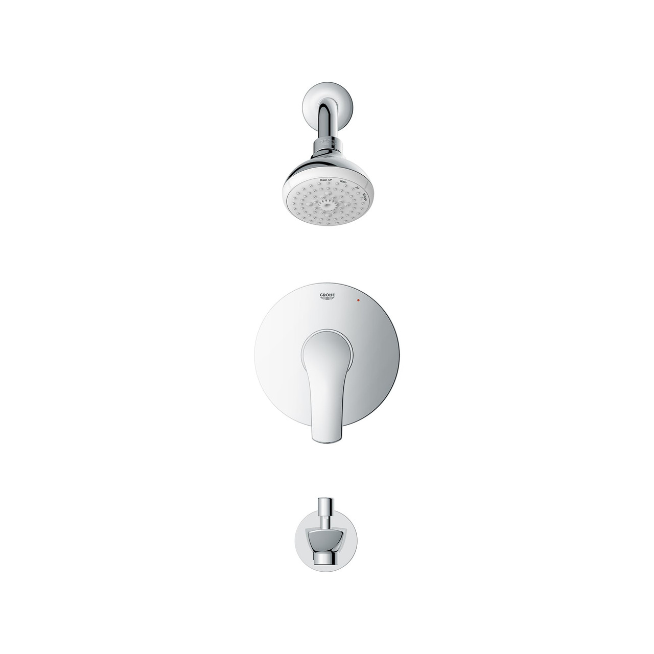 Grohe Eurosmart 1024970000 Eurosmart Pressure Balance Valve Tub/Shower Combo in Grohe Chrome