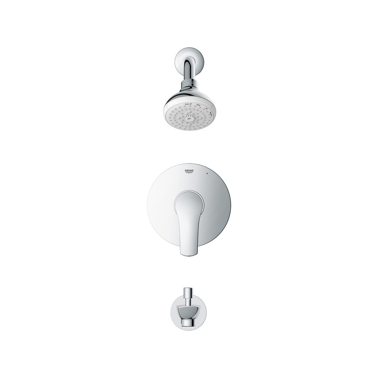 Grohe Eurosmart 1024970000 Eurosmart Pressure Balance Valve Tub/Shower Combo in Grohe Chrome