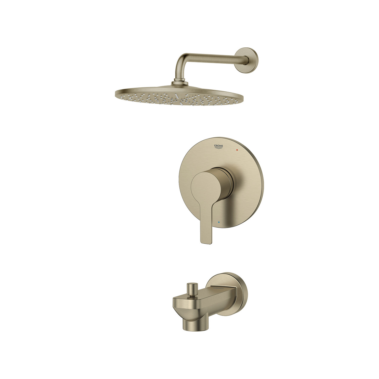 Grohe Lineare 102524EN00 Lineare Pressure Balance Valve Tub/Shower Combo in Grohe Brushed Nickel