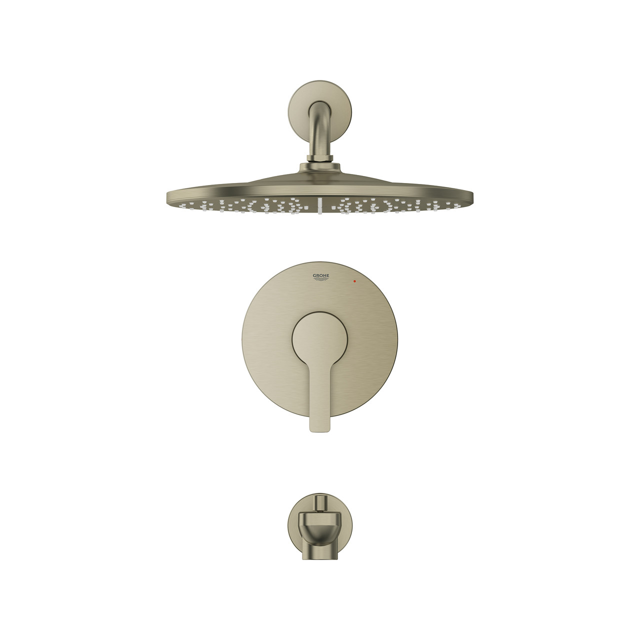 Grohe Lineare 102524EN00 Lineare Pressure Balance Valve Tub/Shower Combo in Grohe Brushed Nickel