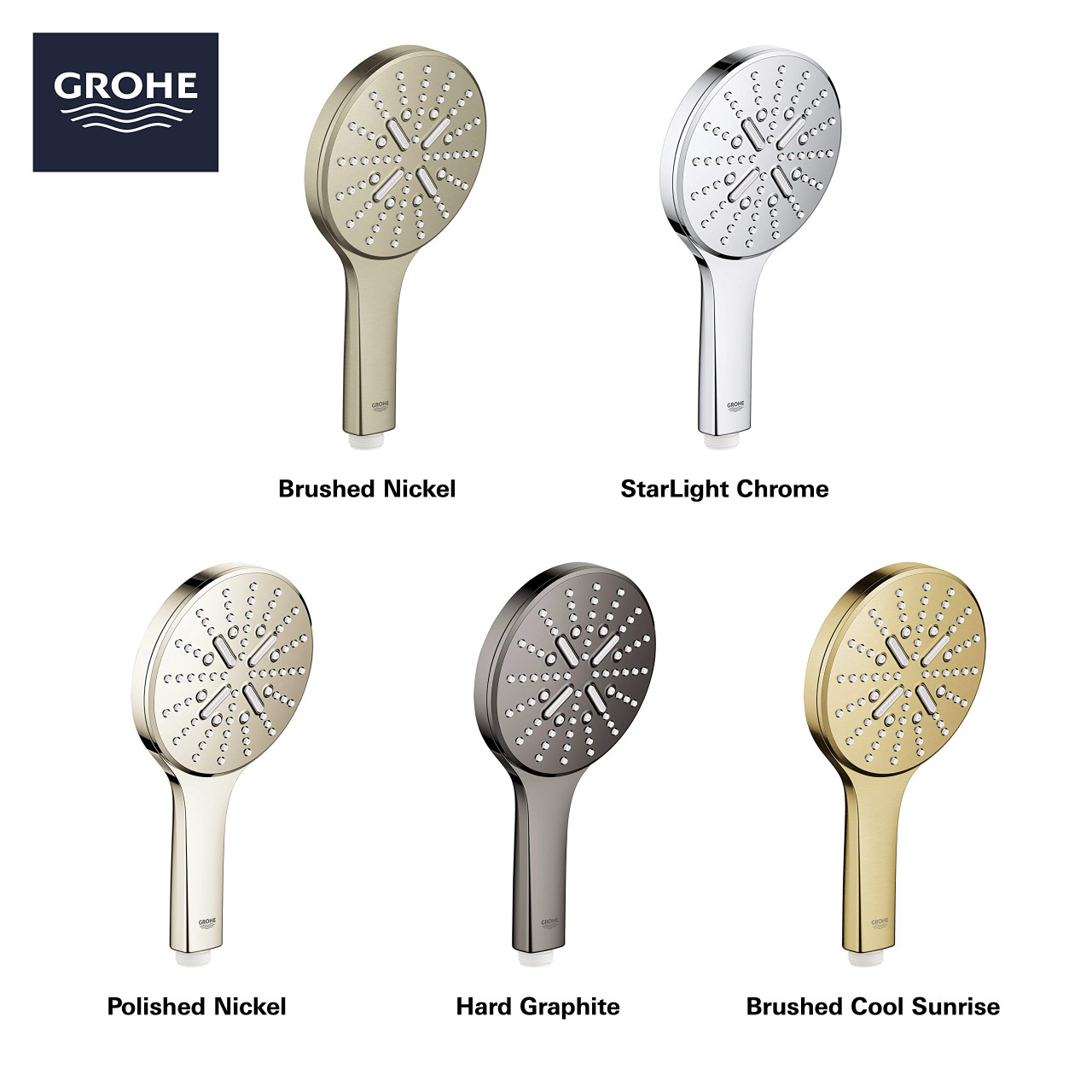 Grohe Rainshower 26545EN0 Hand Shower - 3 Sprays, 1.75 gpm in Grohe Brushed Nickel