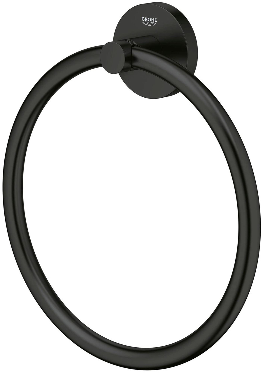 Grohe Essentials 403652431 8" Towel Ring in Matte Black