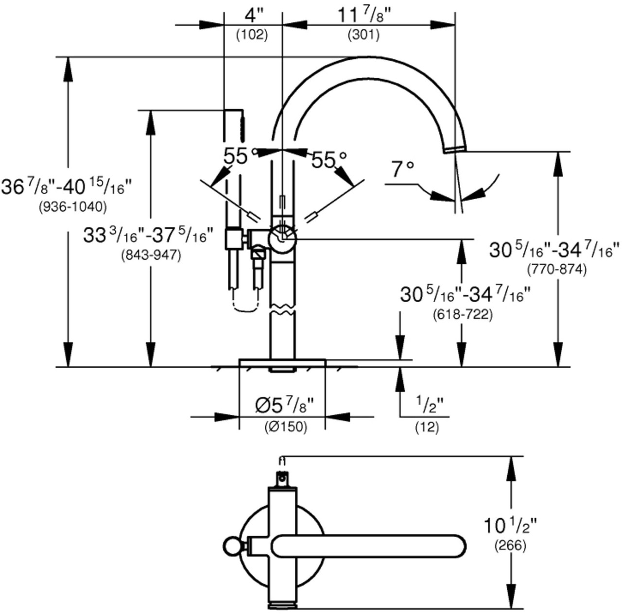 Grohe Atrio 24368000 Single-Handle Freestanding Tub Faucet with 1.75 GPM Hand Shower in Grohe Chrome