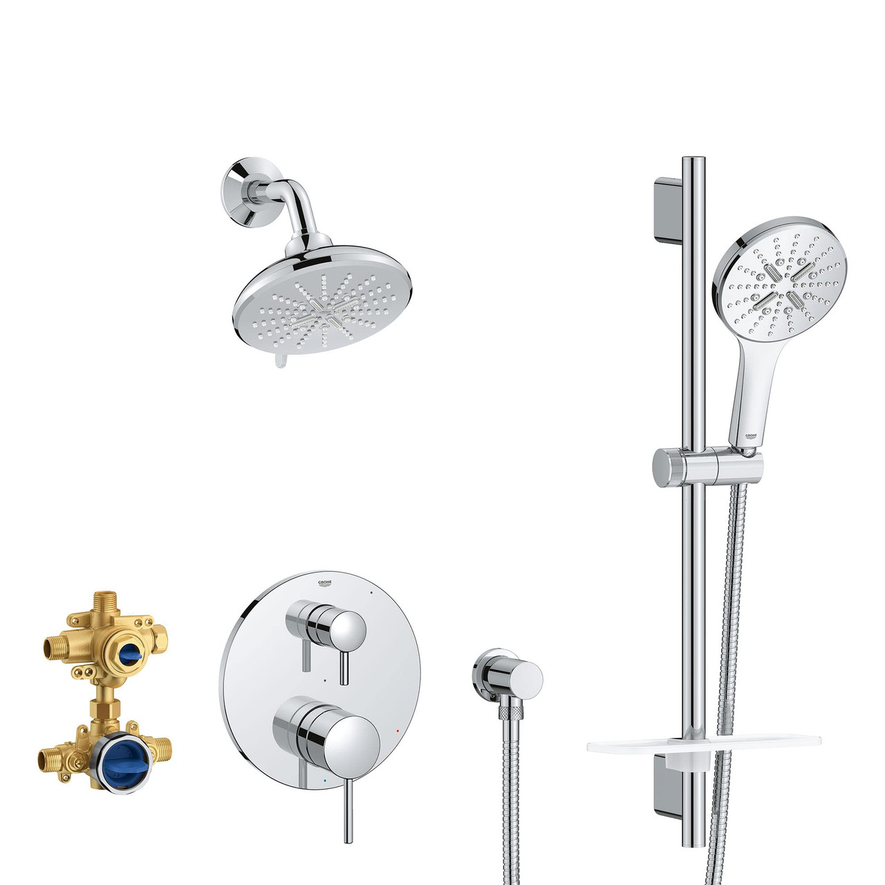 Grohe Timeless 29431000 TIMELESS PRESSURE BALANCE SHOWER SET in Grohe Chrome