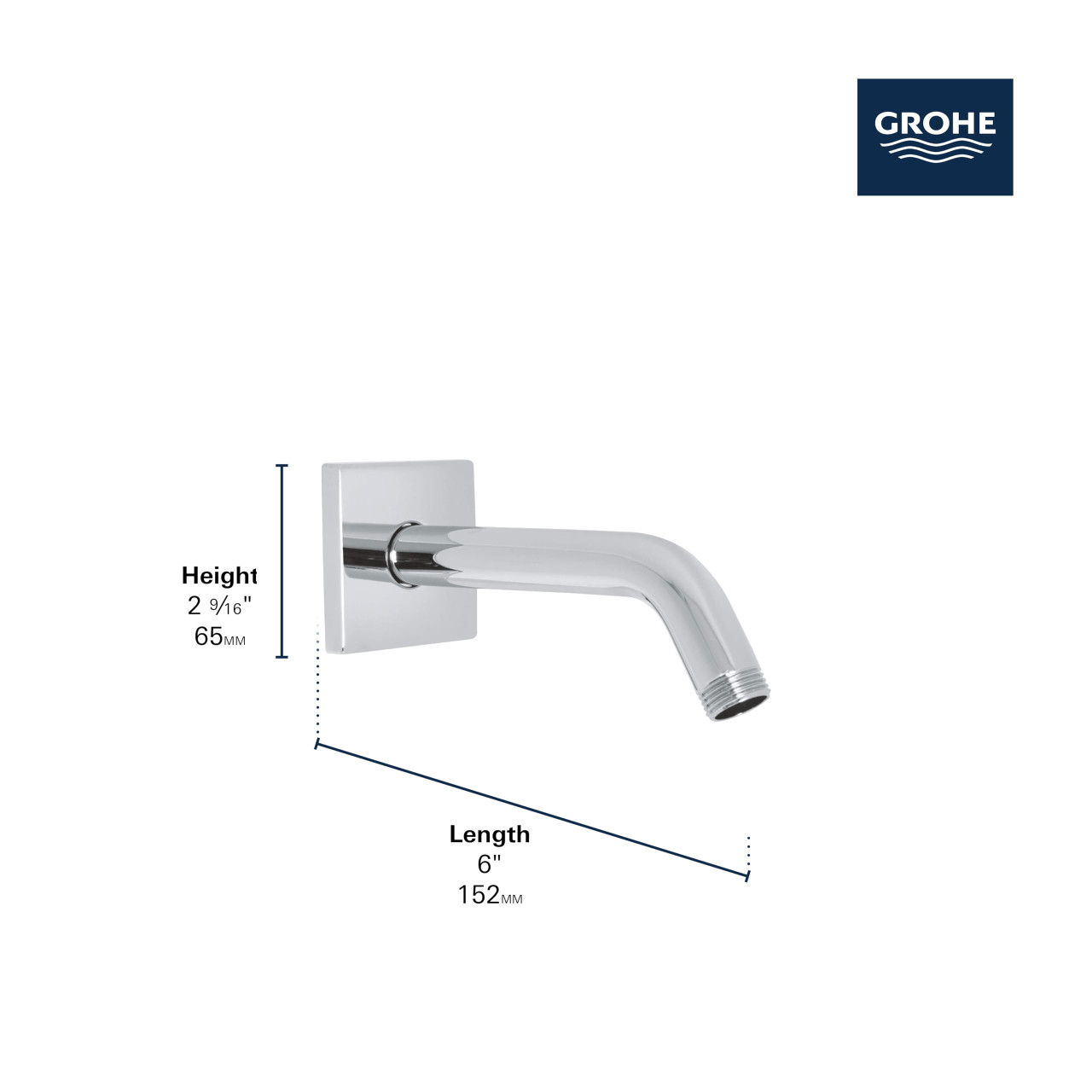 Grohe Eurocube 29433000 EUROCUBE PRESSURE BALANCE SHOWER SET in Grohe Chrome