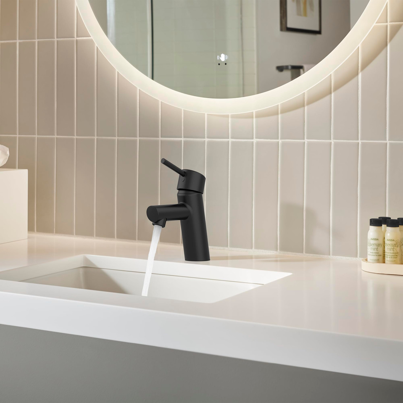 Grohe Concetto 342702431 Single Hole Single-Handle S-Size Bathroom Faucet 1.2 GPM in Matte Black