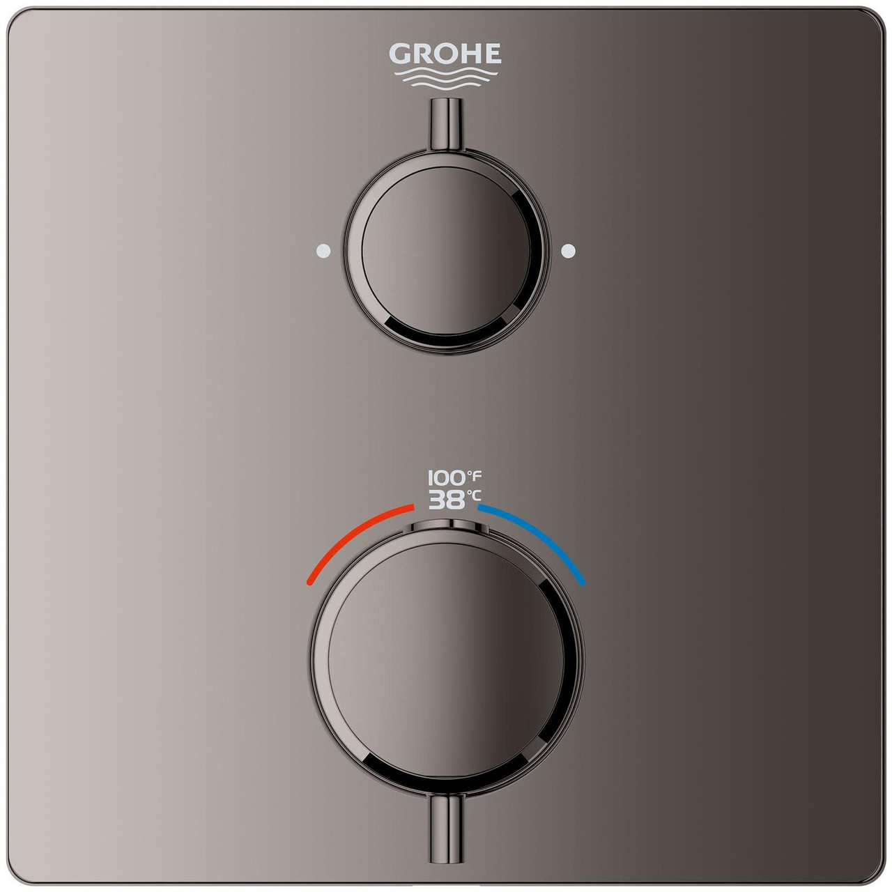 Grohe Grohtherm 241112430 Dual Function 2-Handle Thermostatic Valve Trim in Matte Black