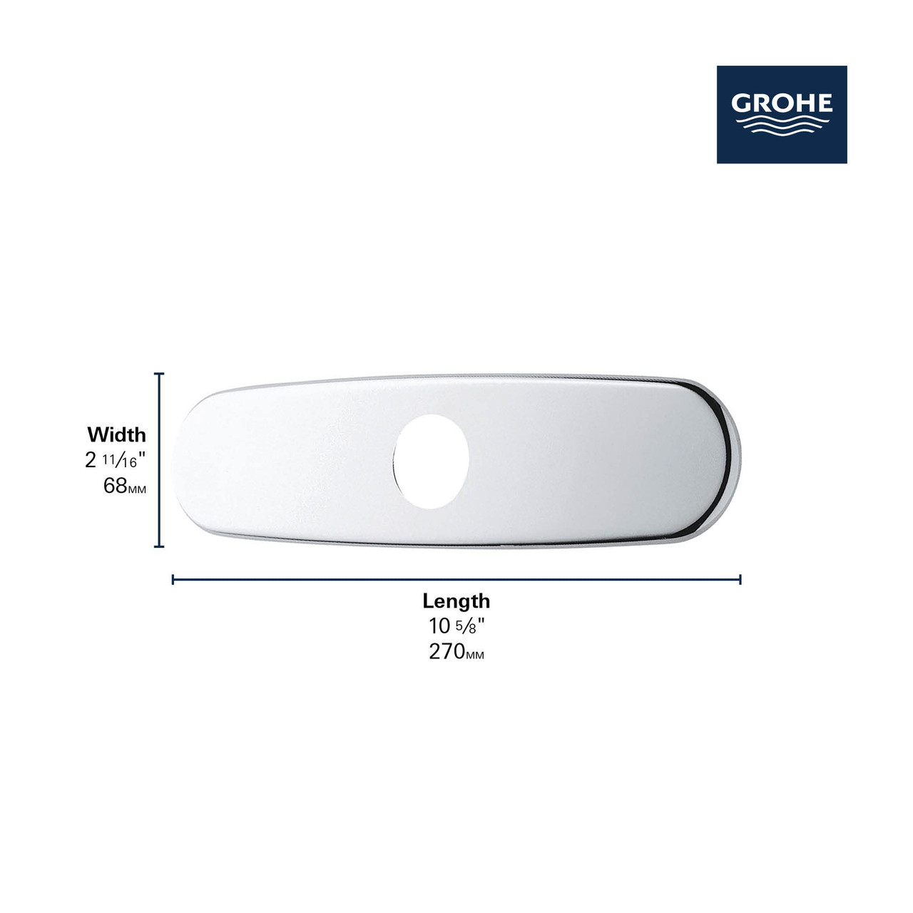 Grohe Repair Parts 07552GN0 10" Escutcheon in Grohe Brushed Cool Sunrise