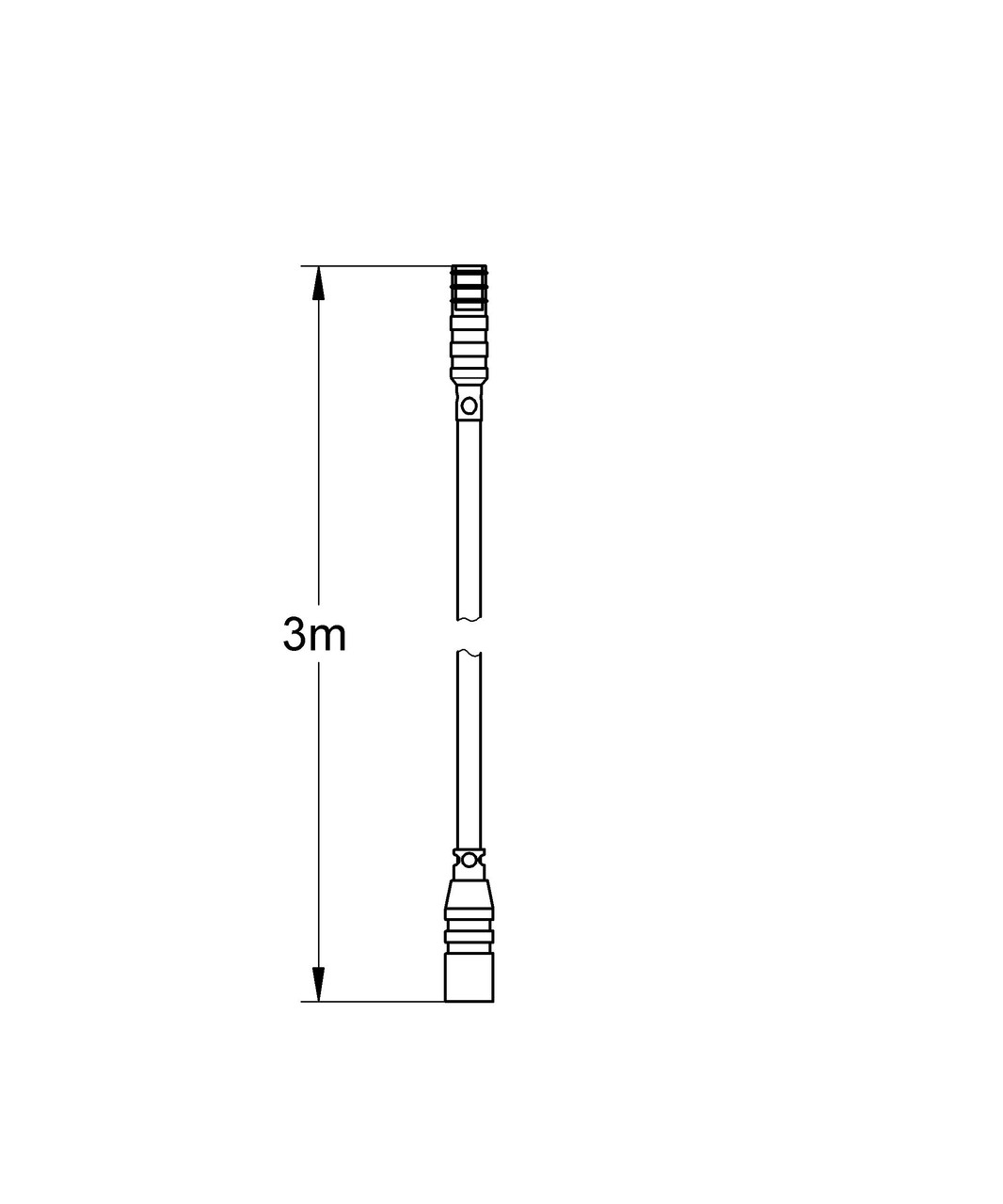 Grohe Repair Parts 65815000 Extension Cable in Grohe Chrome
