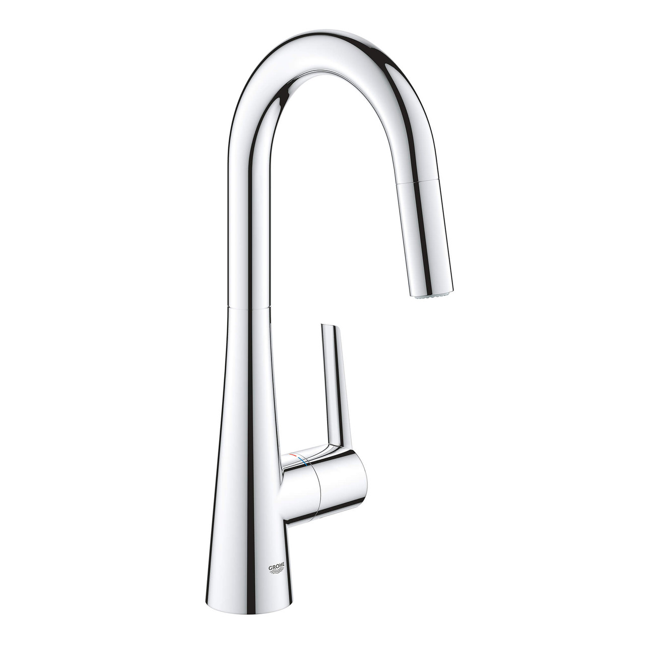 Grohe Zedra 32283003 Single-Handle Pull Down Dual Spray Prep Faucet 1.75 GPM in Grohe Chrome