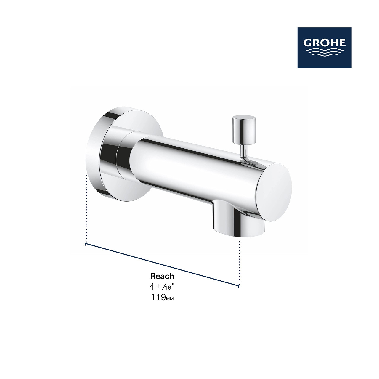 Grohe Concetto 133662431 Diverter Tub Spout in Matte Black