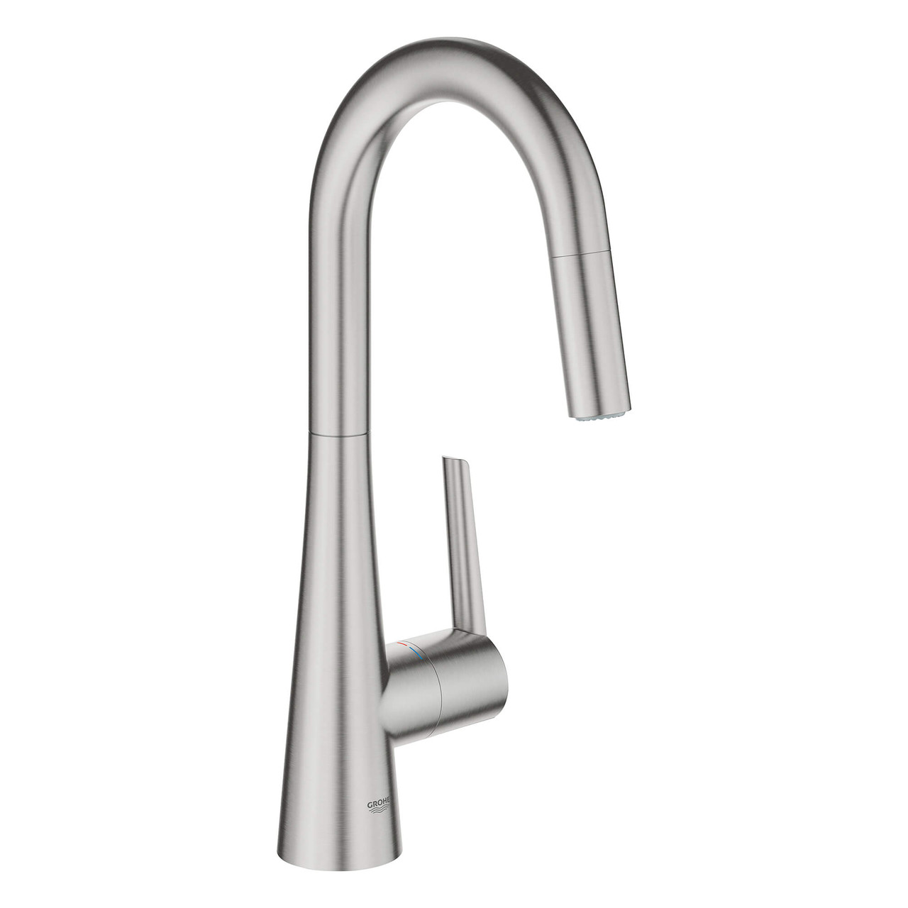 Grohe Zedra 32283DC3 Single-Handle Pull Down Dual Spray Prep Faucet 1.75 GPM in Grohe Supersteel