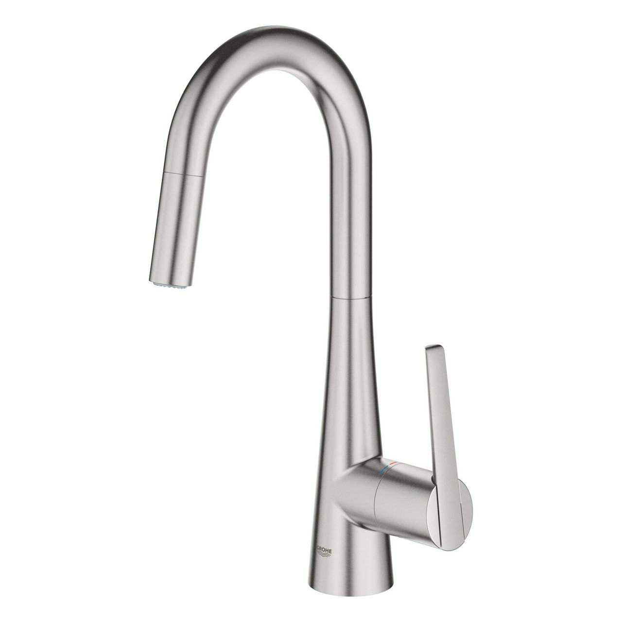 Grohe Zedra 32283DC3 Single-Handle Pull Down Dual Spray Prep Faucet 1.75 GPM in Grohe Supersteel