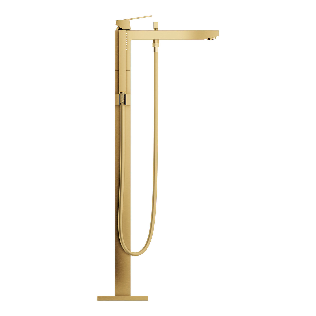 Grohe Eurocube 23672GN1 Single-Handle Freestanding Tub Faucet with 1.75 GPM Hand Shower in Grohe Brushed Cool Sunrise