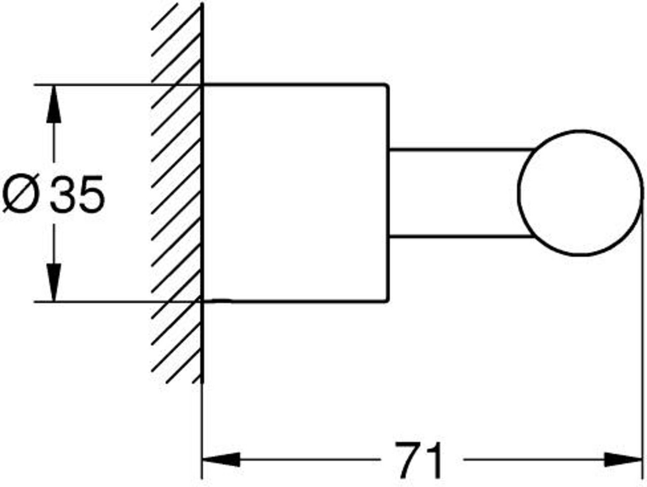 Grohe Atrio 40890000 Atrio Towel Hook in Grohe Chrome