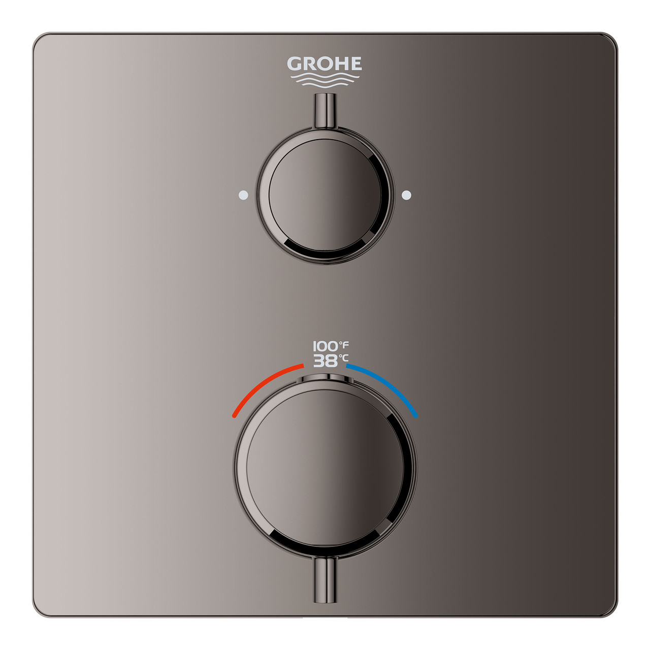 Grohe Grohtherm 24111A00 Dual Function 2-Handle Thermostatic Valve Trim in Grohe Hard Graphite