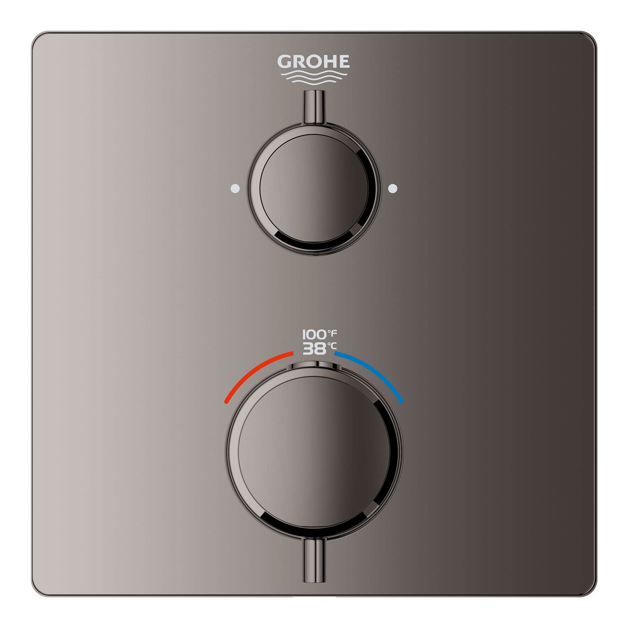 Grohe Grohtherm 24111A00 Dual Function 2-Handle Thermostatic Valve Trim in Grohe Hard Graphite