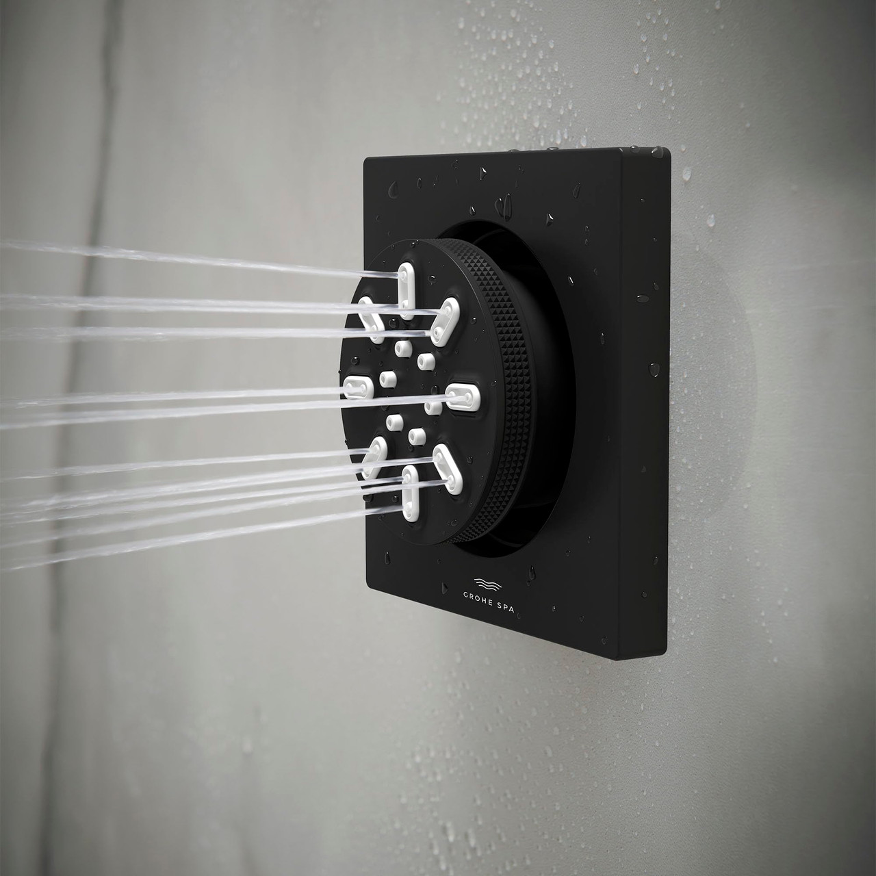 Grohe Rainshower 268452430 Body Spray Square - 2 Sprays, 0.9 GPM in Matte Black