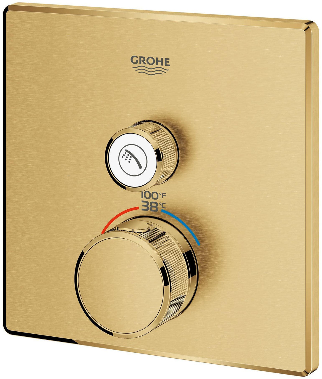 Grohe Grohtherm 291402430 Single Function Thermostatic Valve Trim in Matte Black