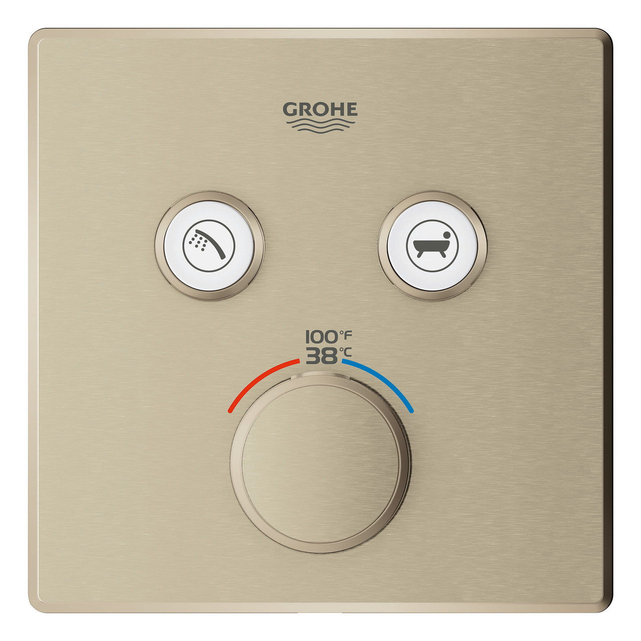 Grohe Grohtherm 29141EN0 Dual Function Thermostatic Valve Trim in Grohe Brushed Nickel