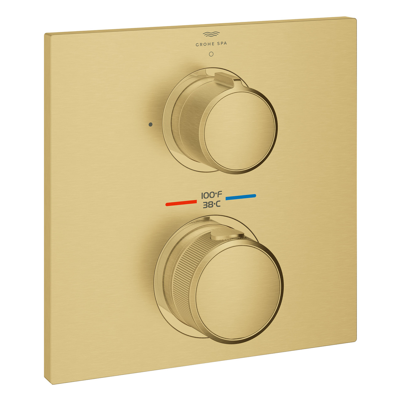 Grohe Allure 29177GN1 Allure Single Function 2-Handle Thermostatic Valve Trim in Grohe Brushed Cool Sunrise