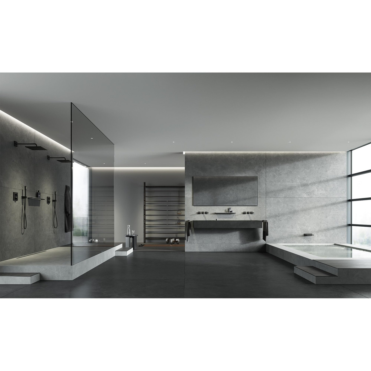 Grohe Allure 29178GN1 Allure Dual Function 2-Handle Thermostatic Valve Trim in Grohe Brushed Cool Sunrise