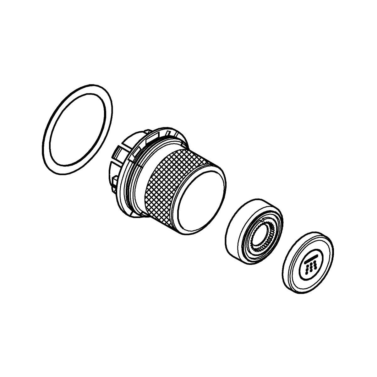 Grohe Repair Parts 48361000 SmartControl Button Replacement with Icon Caps in Grohe Chrome