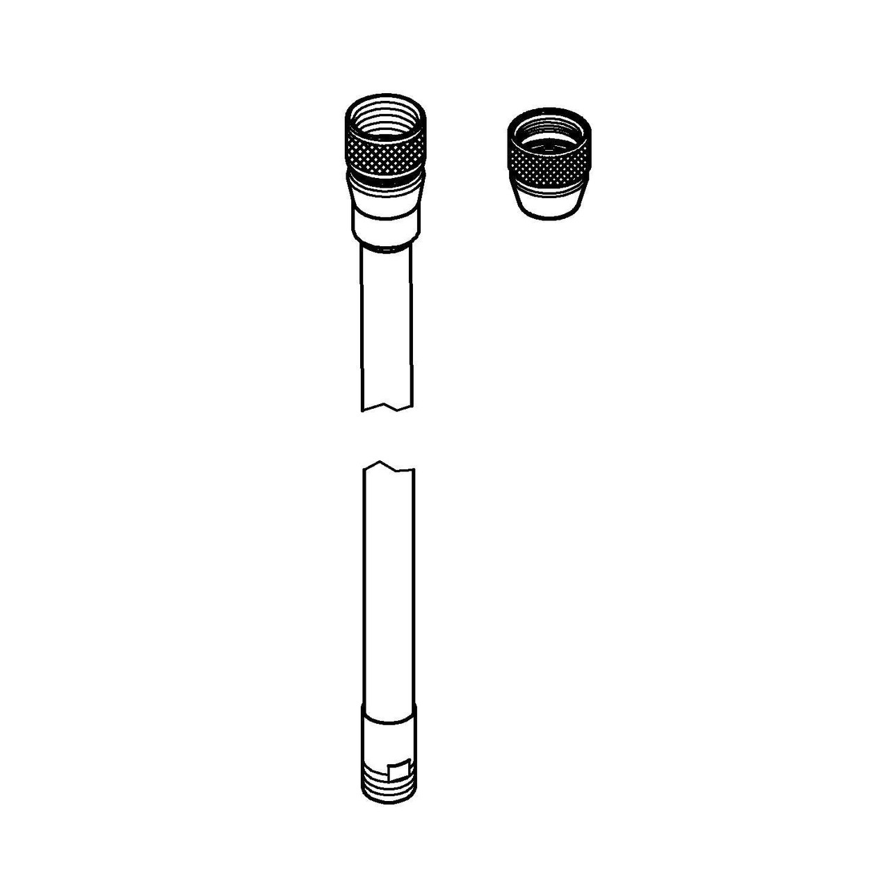 Grohe Repair Parts 46174000 Metalflex Hose in Grohe Chrome